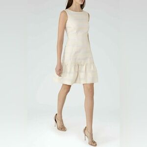 Reiss Butter Yellow Sleeveless Ruffle Dress